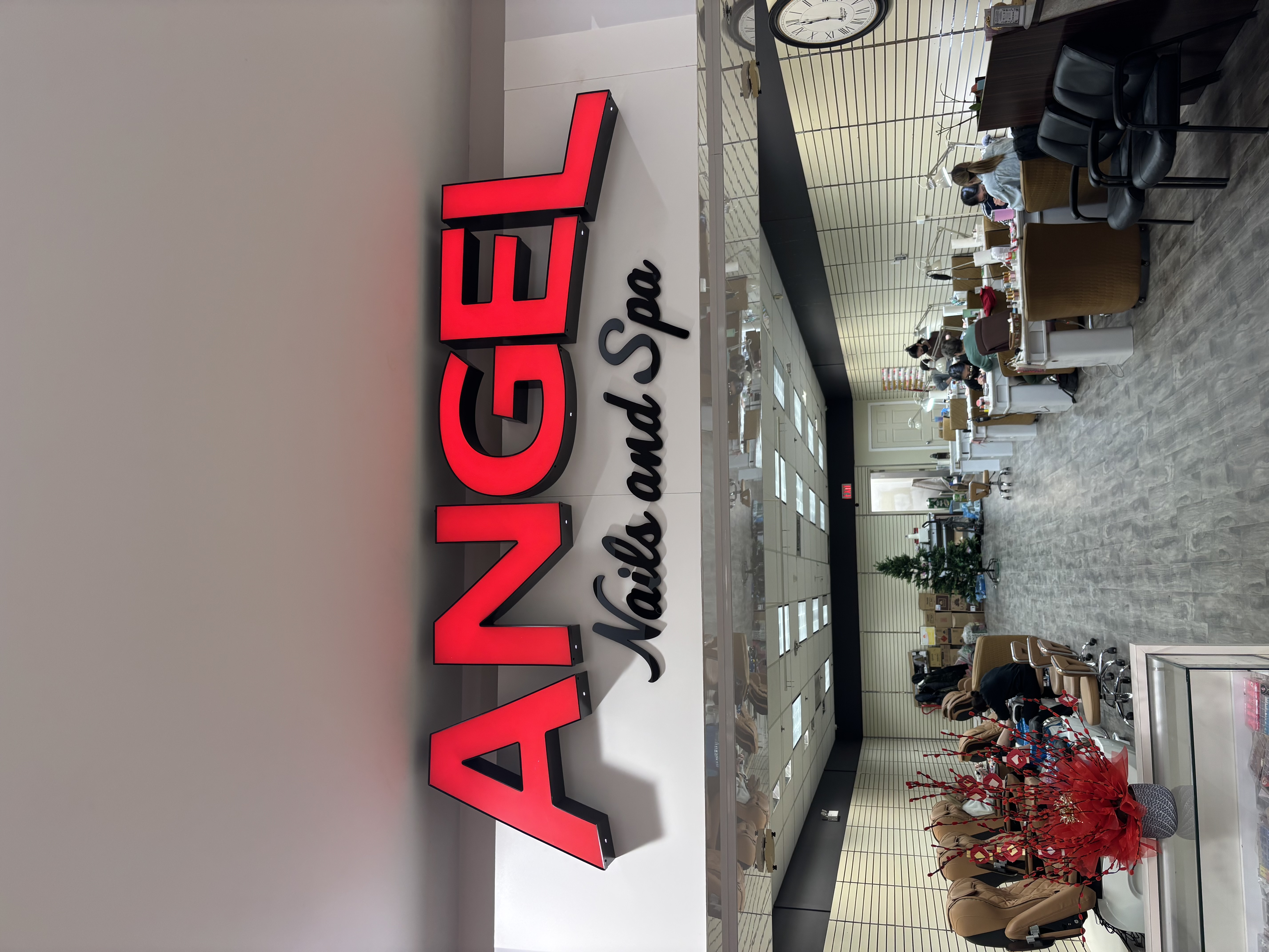 Finished commercial sign installation