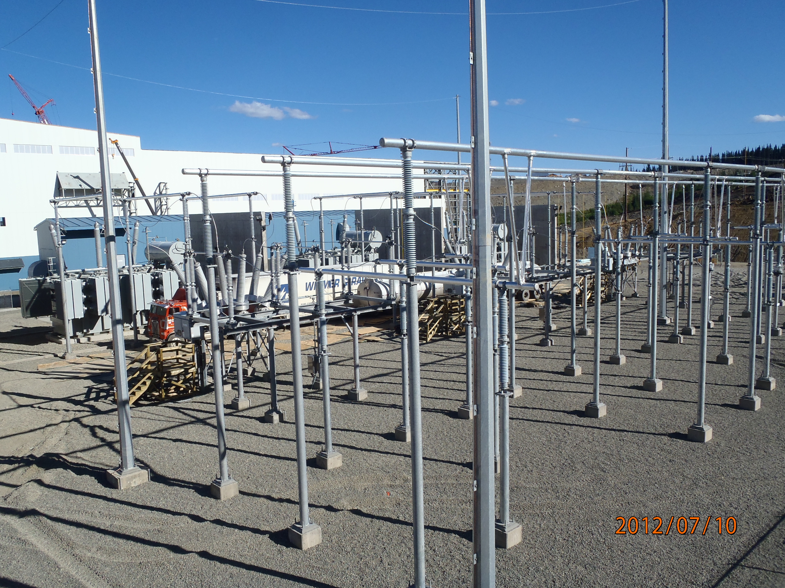 High voltage infrastructure work at Mt. Milligan